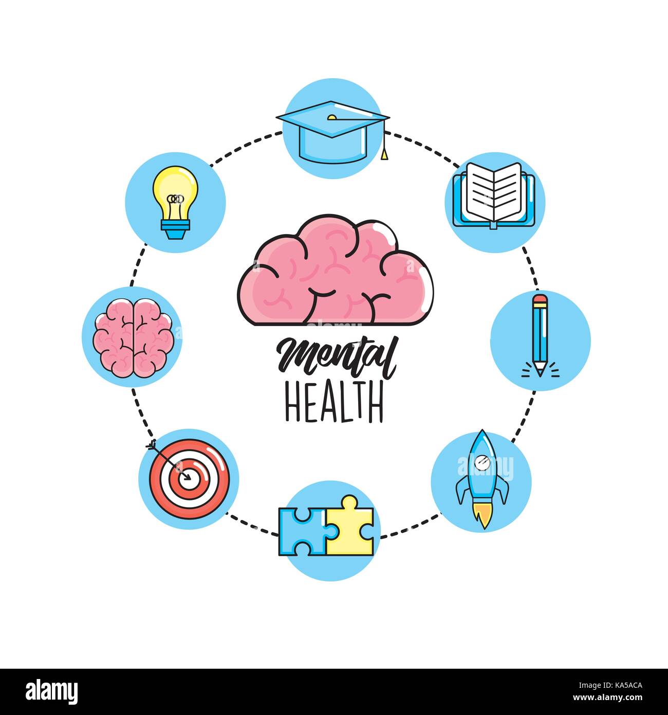 set creative process and brainstorm invention Stock Vector Image & Art ...