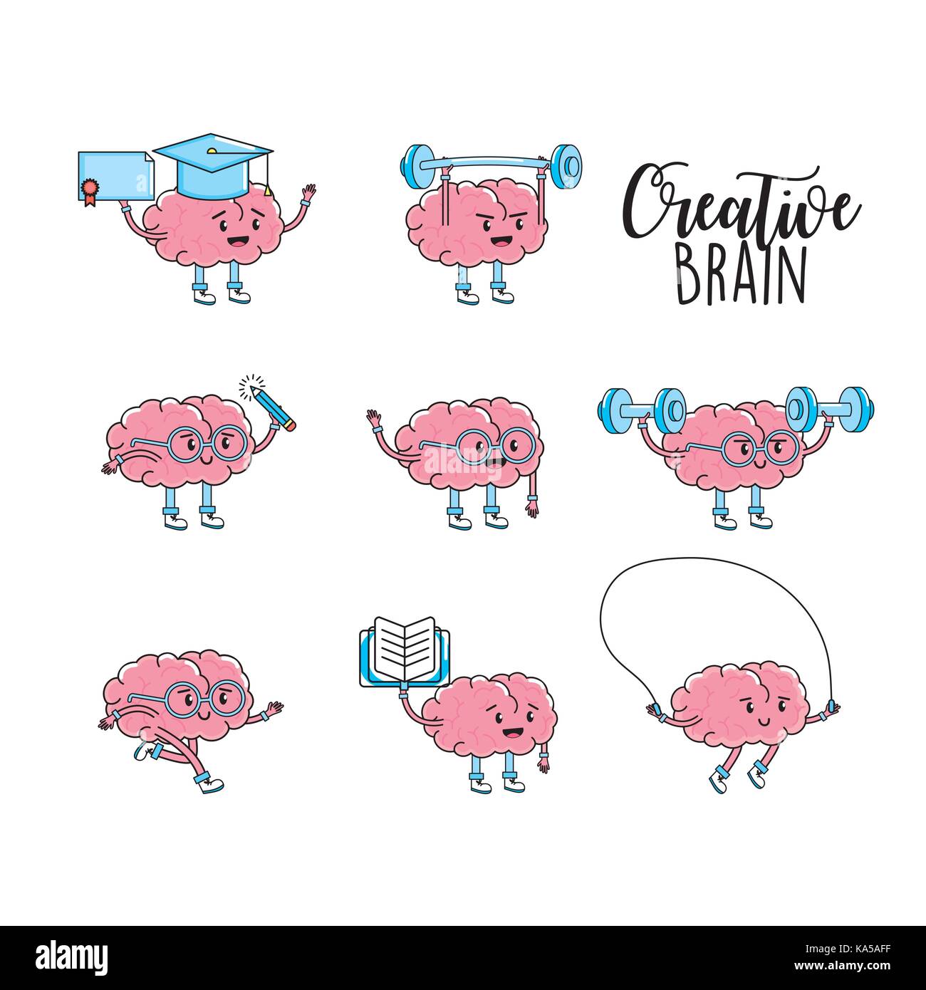 set creative process and brainstorm invention Stock Vector Image & Art ...