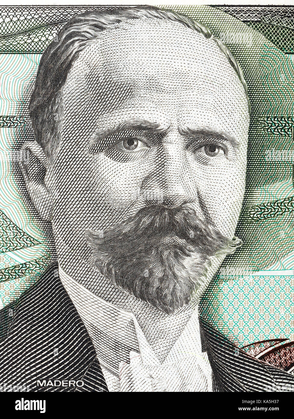 Francisco Ignacio Madero portrait from old Mexican money Stock Photo - Alamy