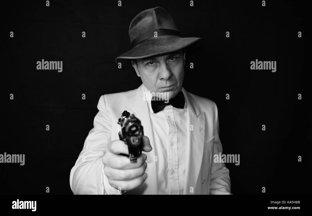 Film Noir Detective Stock Photo