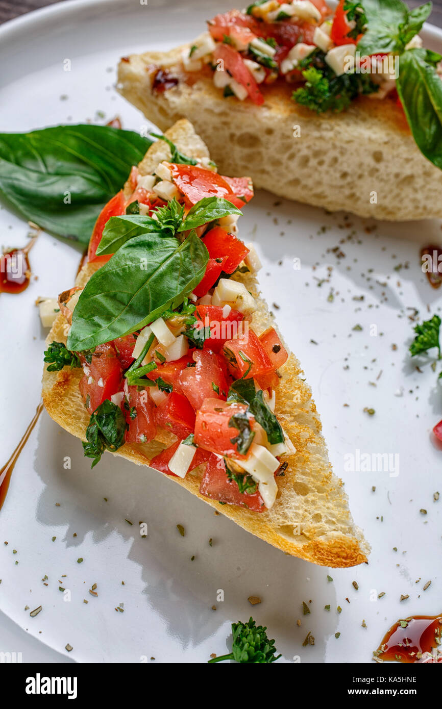 pita with tomato and other vegetables Stock Photo