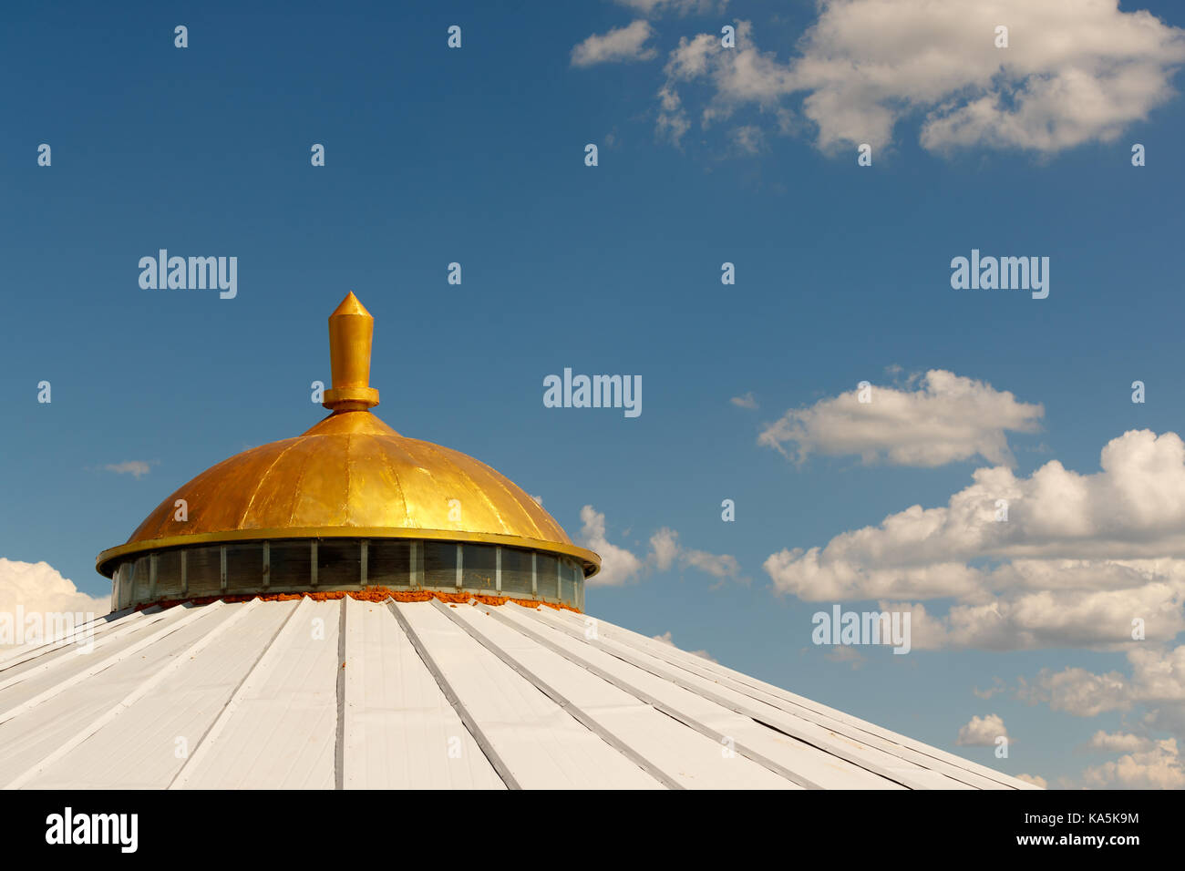 Detail from the roof of the Mongolian tents namely Yurts. Stock Photo