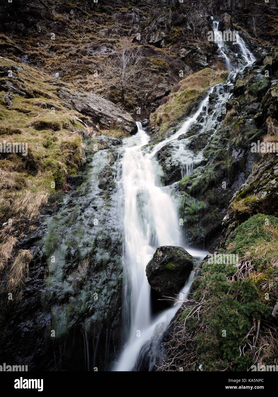 Moss Force is an impressive waterfall in the Derwent Fells of the North Lakes situated at Newlands Hause above Buttermere.  This is my first attempt a Stock Photo