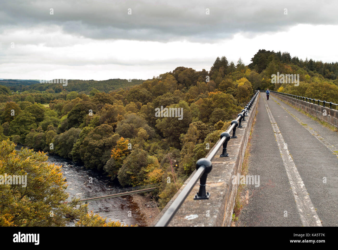 Lambley Viaduct crossing the river South Tyne in Northumberland / The ...