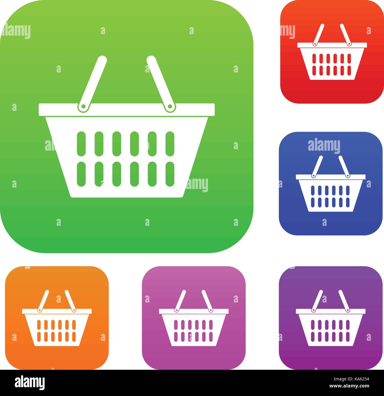 One handle shopping basket Stock Vector Images - Alamy