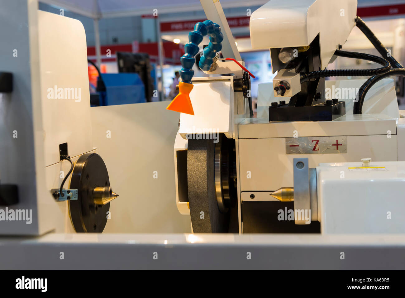 high precision grinding CNC machine;side view Stock Photo Alamy