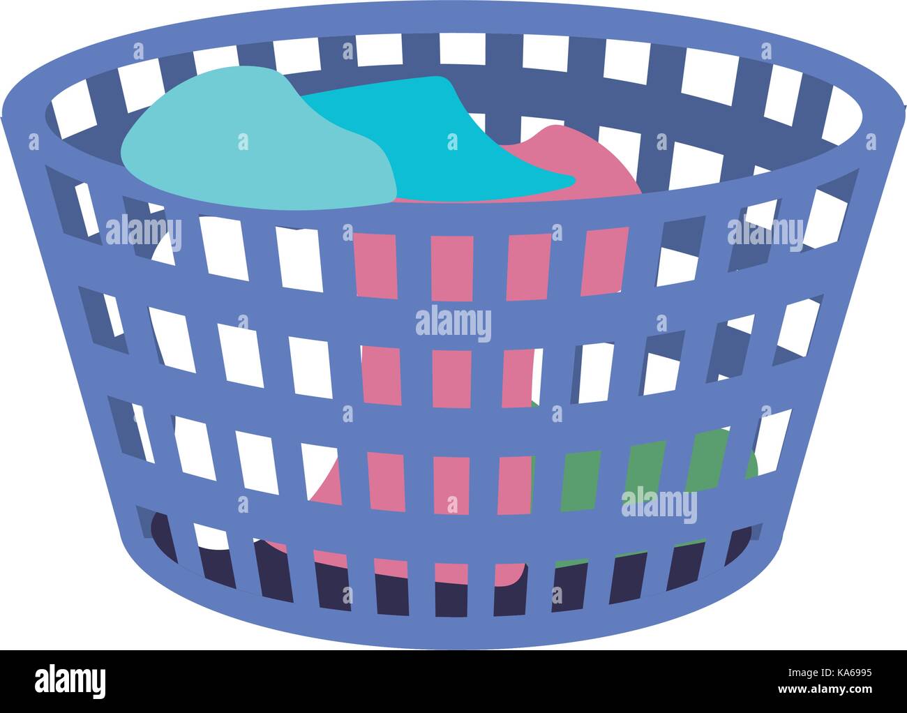 basket object with dirty clothes inside Stock Vector Image & Art Alamy