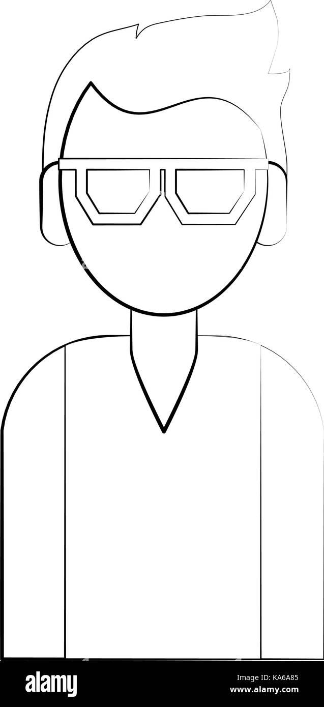 avatar man character Stock Vector