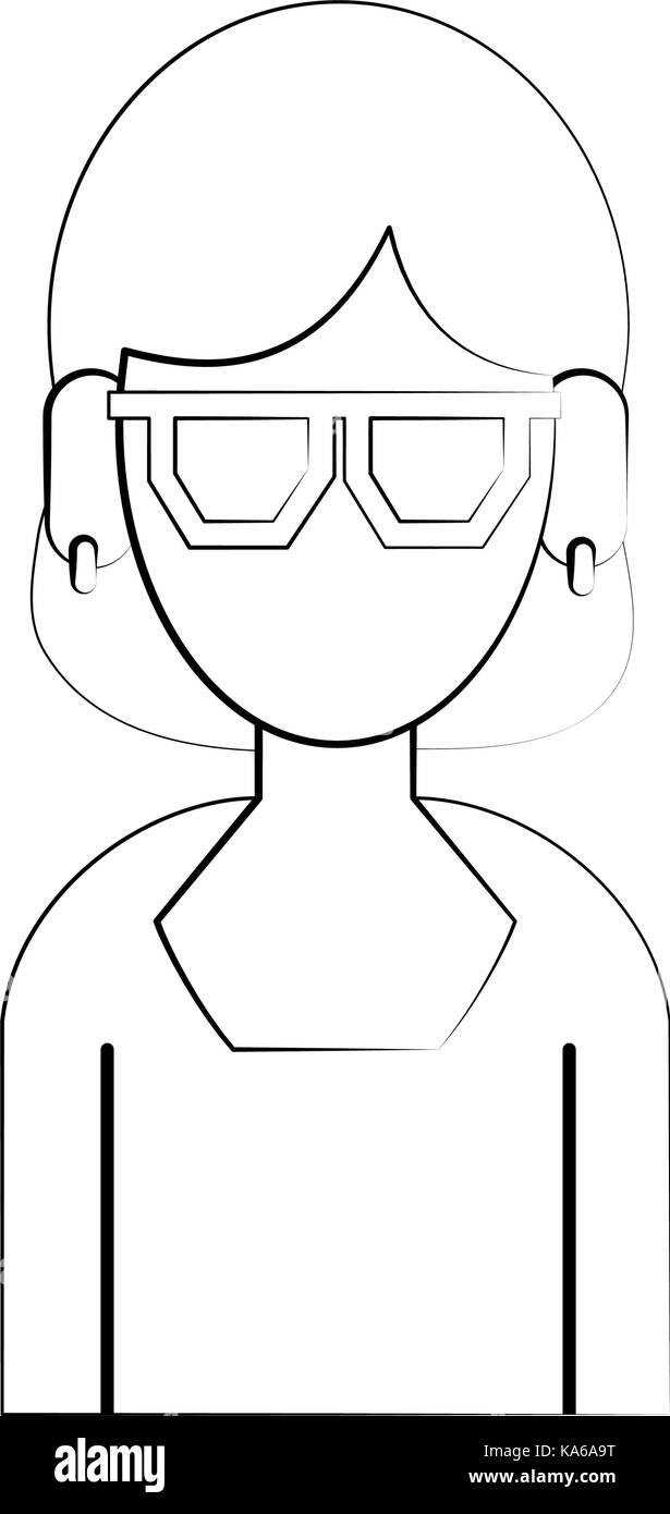 avatar woman character Stock Vector