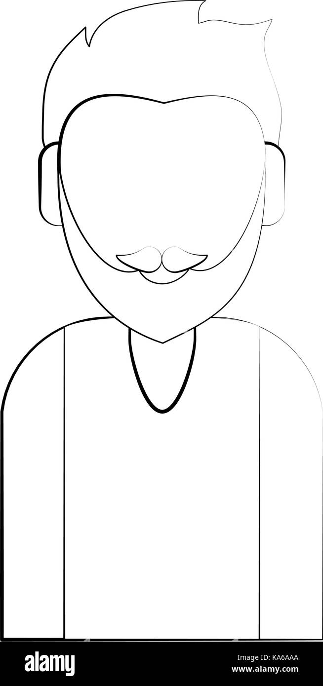 avatar man character Stock Vector