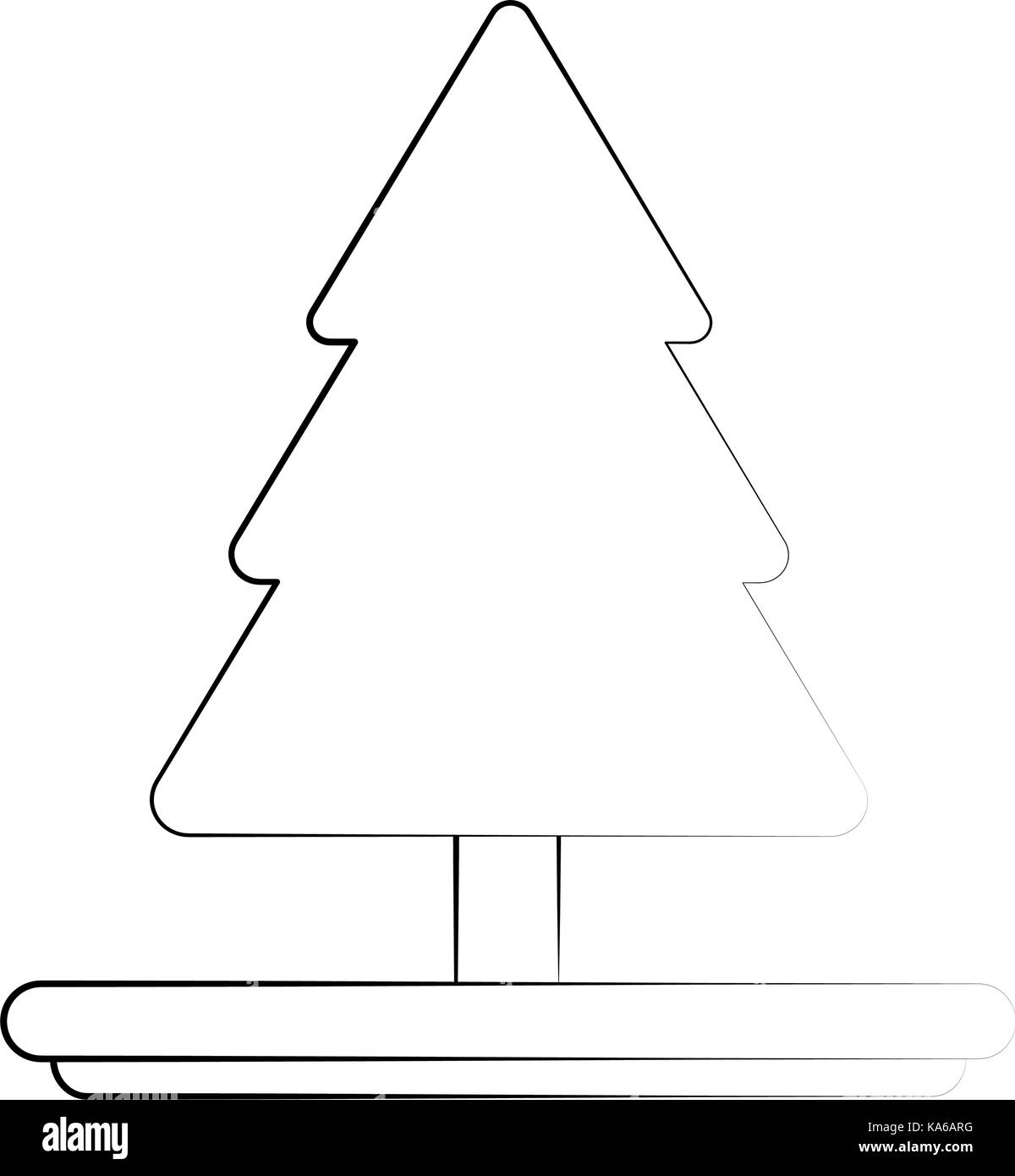 Cartoon Tree Pine Draw Stock Vector Image Art Alamy