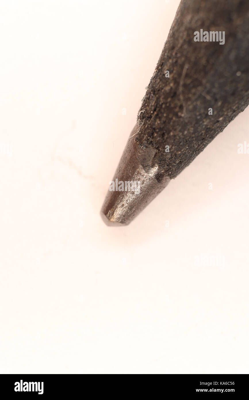 Pencil Lead. Macro Closeup. Stock Photo