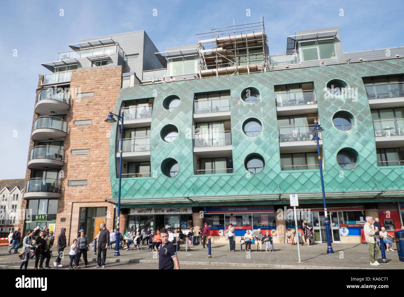 Award winning apartment building,locally,known as Bottle Bank,Porthcawl