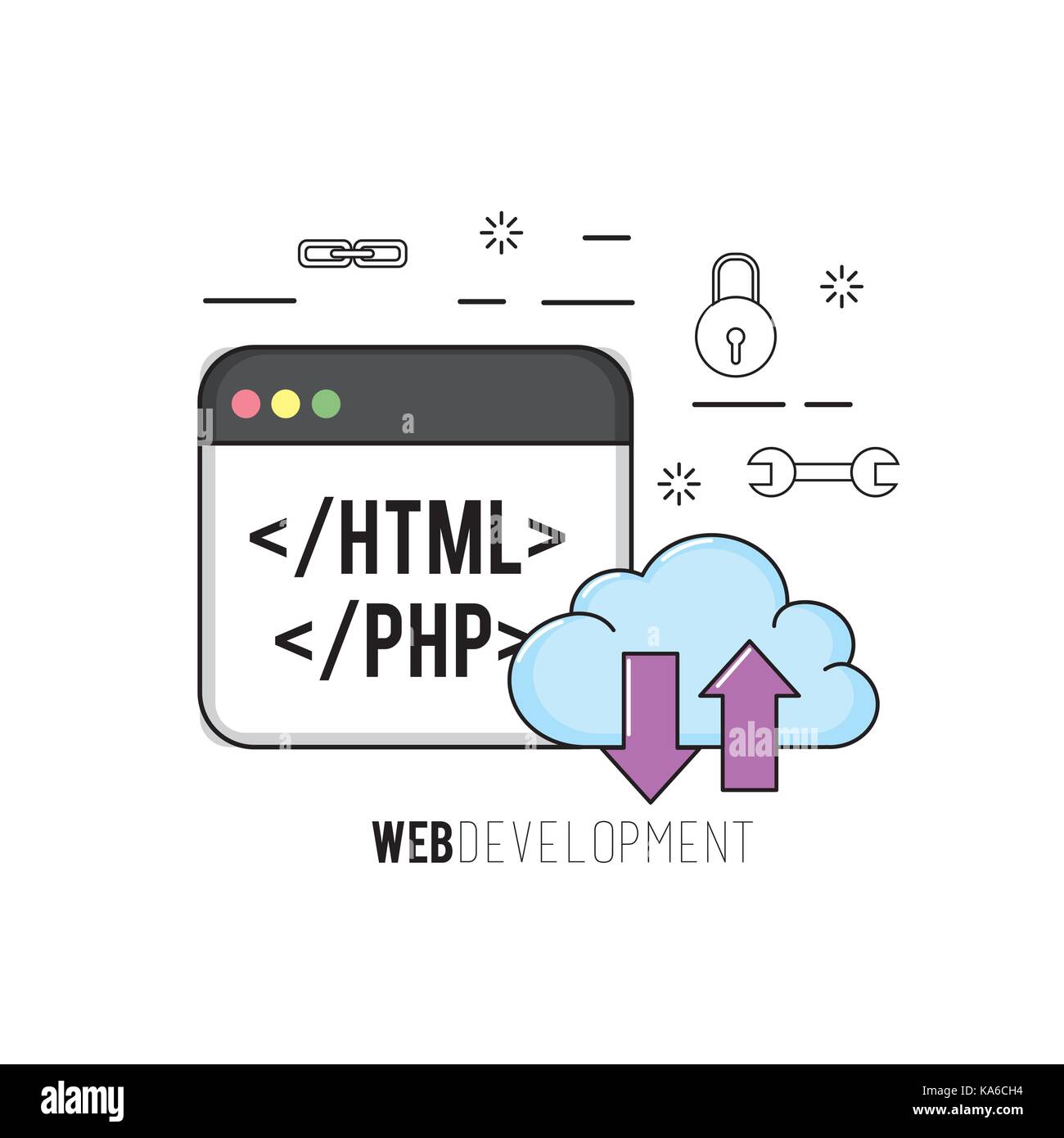 web code and data center program Stock Vector Image & Art - Alamy image.