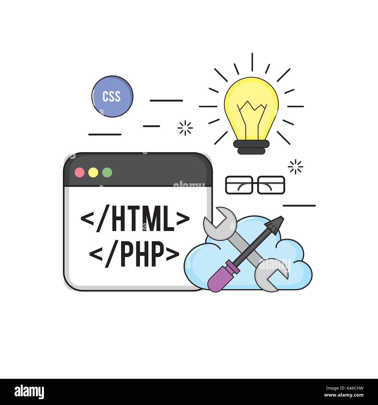 web code and data center program Stock Vector Image & Art - Alamy