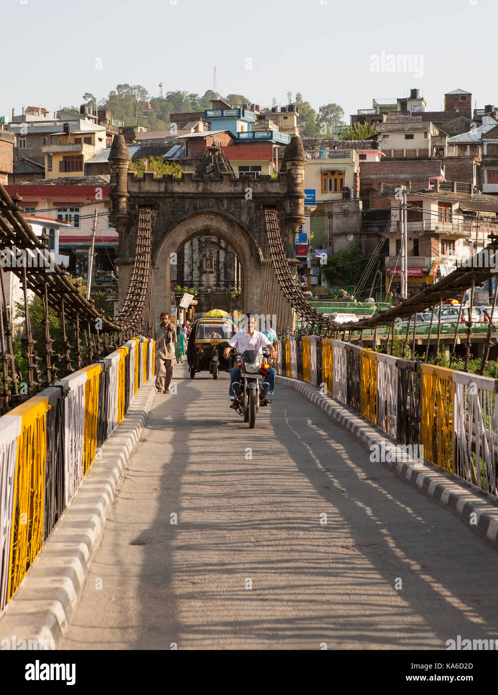 The old suspension bridge Victoria, Mandi. Himachal Pradesh, India