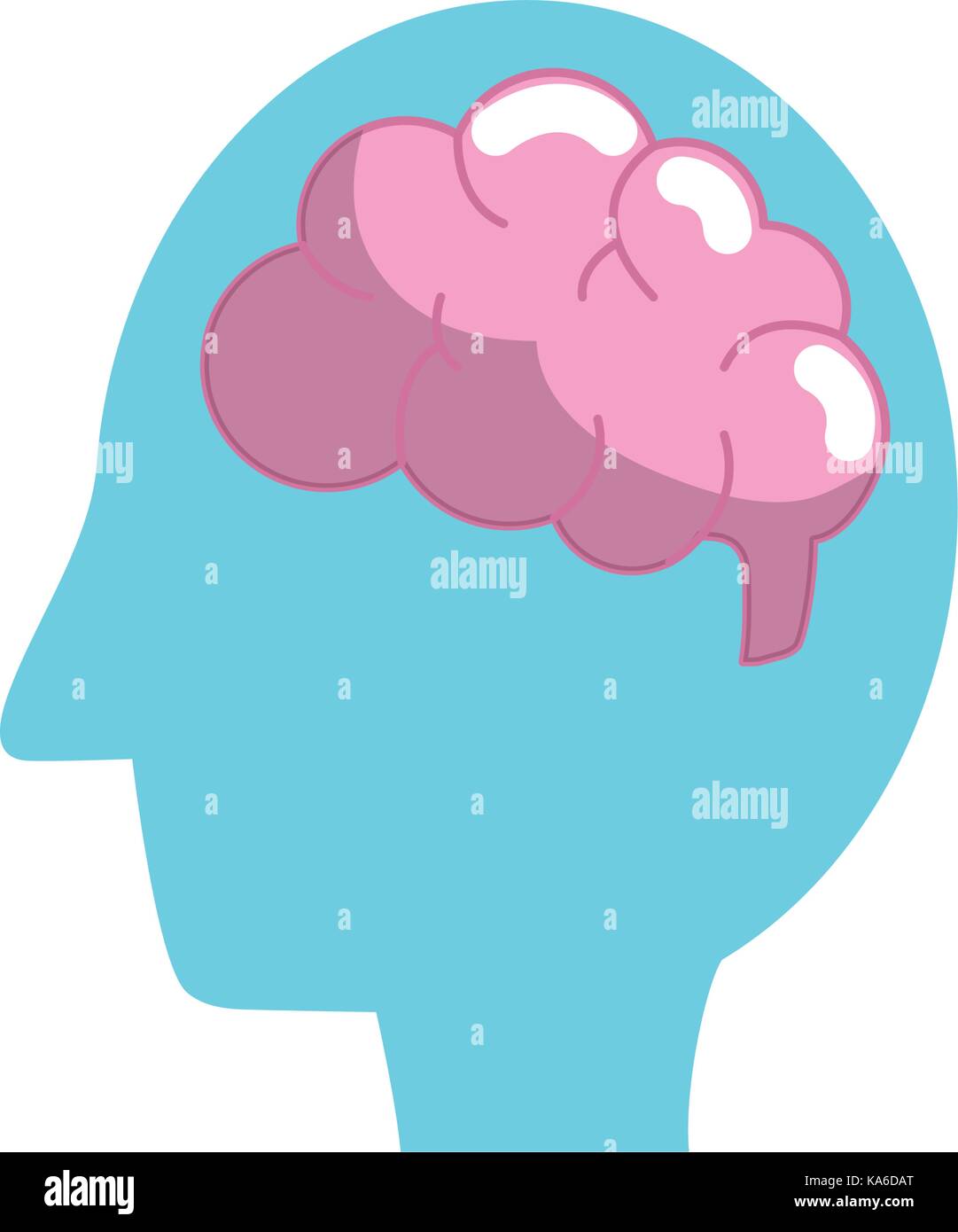 silhouette side man with anatomy brain Stock Vector Image & Art - Alamy