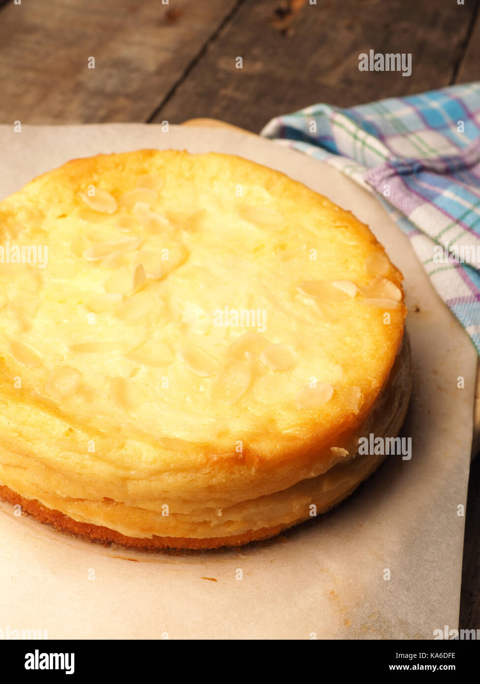 Tasty cheesecake in a kitchen, homemade food and bakery Stock Photo Alamy