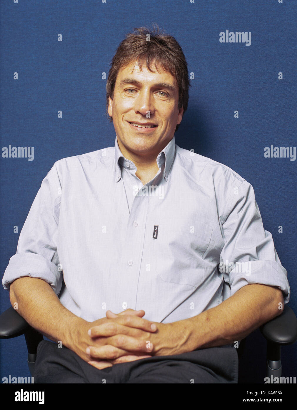 John Inverdale photographed at the BBC Five Live studio Stock Photo