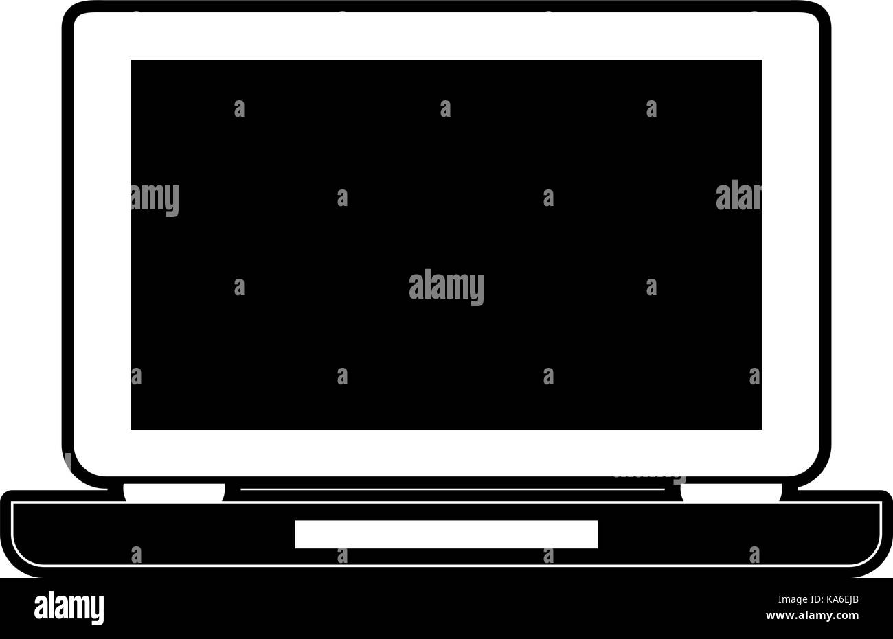 laptop computer with blank screen icon image Stock Vector Image & Art ...