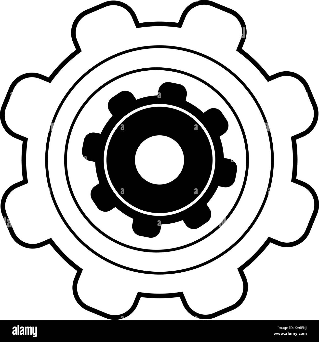 two gears icon image Stock Vector Image & Art - Alamy