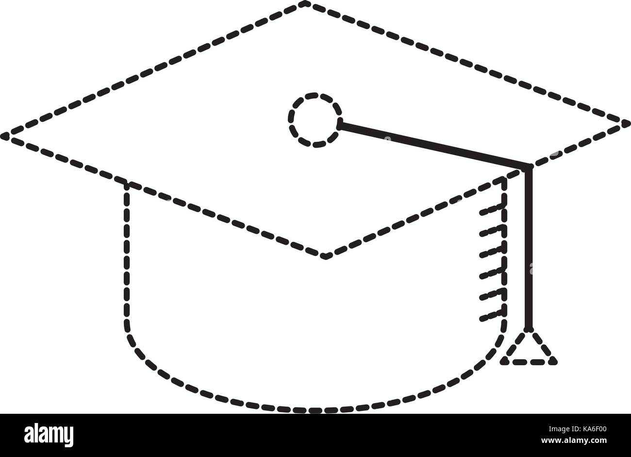 dotted shape cap graduation to ceremony sucess Stock Vector Image & Art