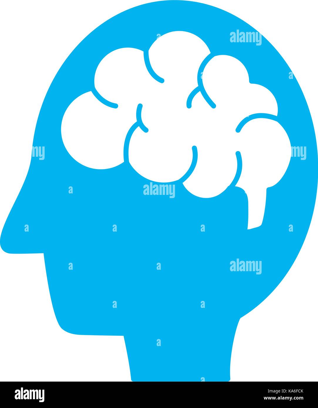 silhouette side man with anatomy brain Stock Vector Image & Art - Alamy