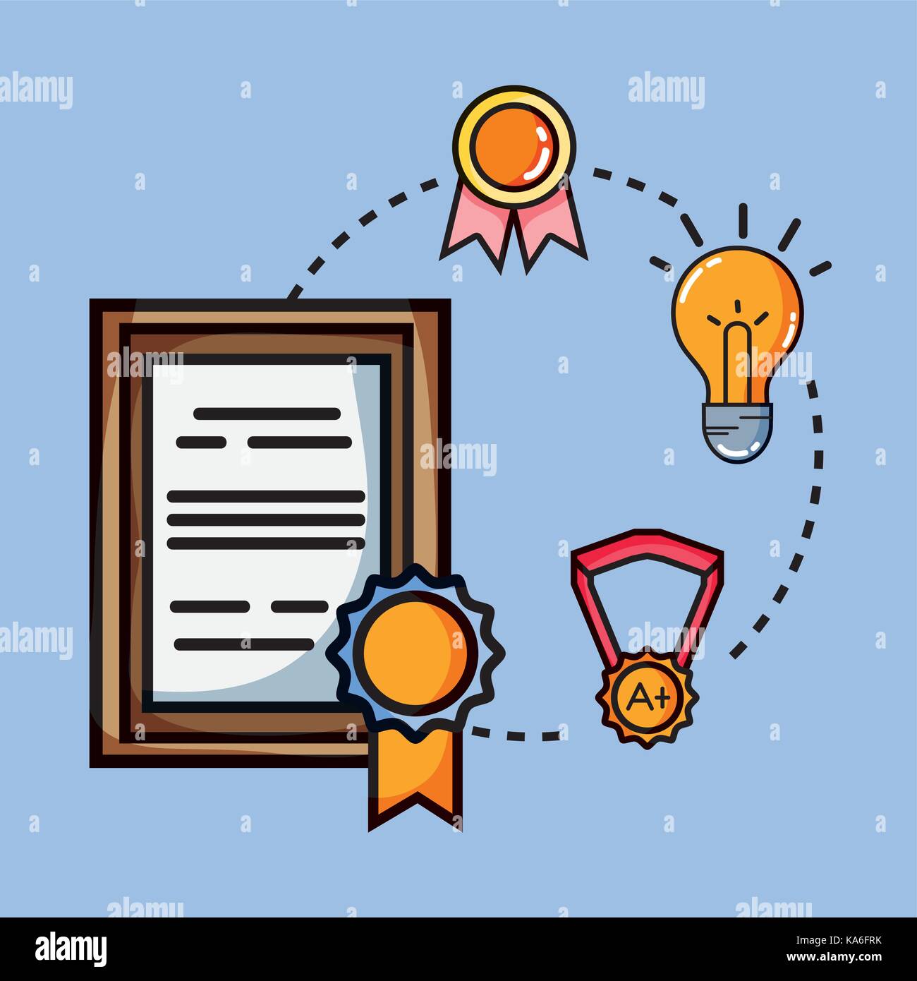 Graduation icon over blue background Stock Vector Image & Art - Alamy