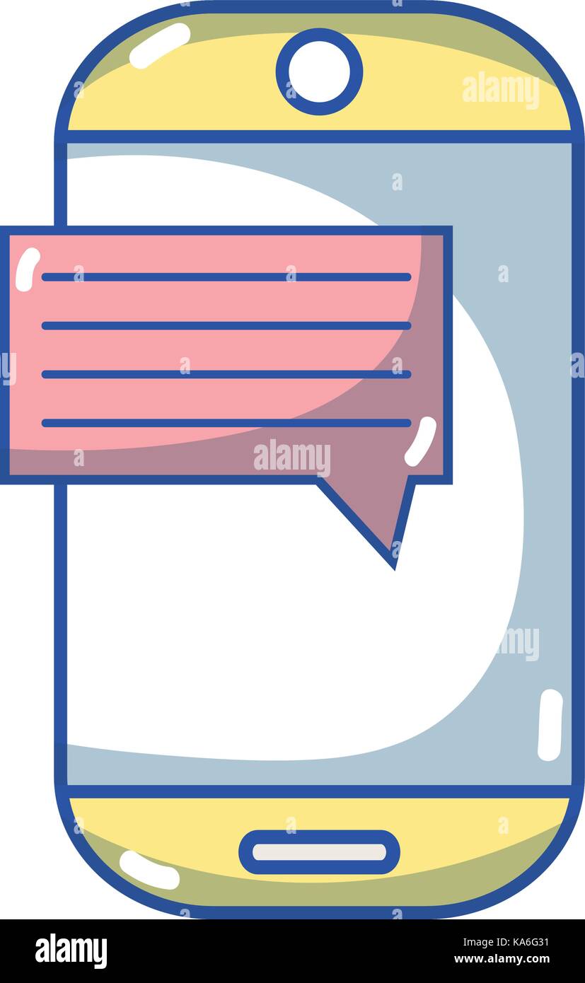 smartphone technology with chat bubble text Stock Vector Image & Art ...