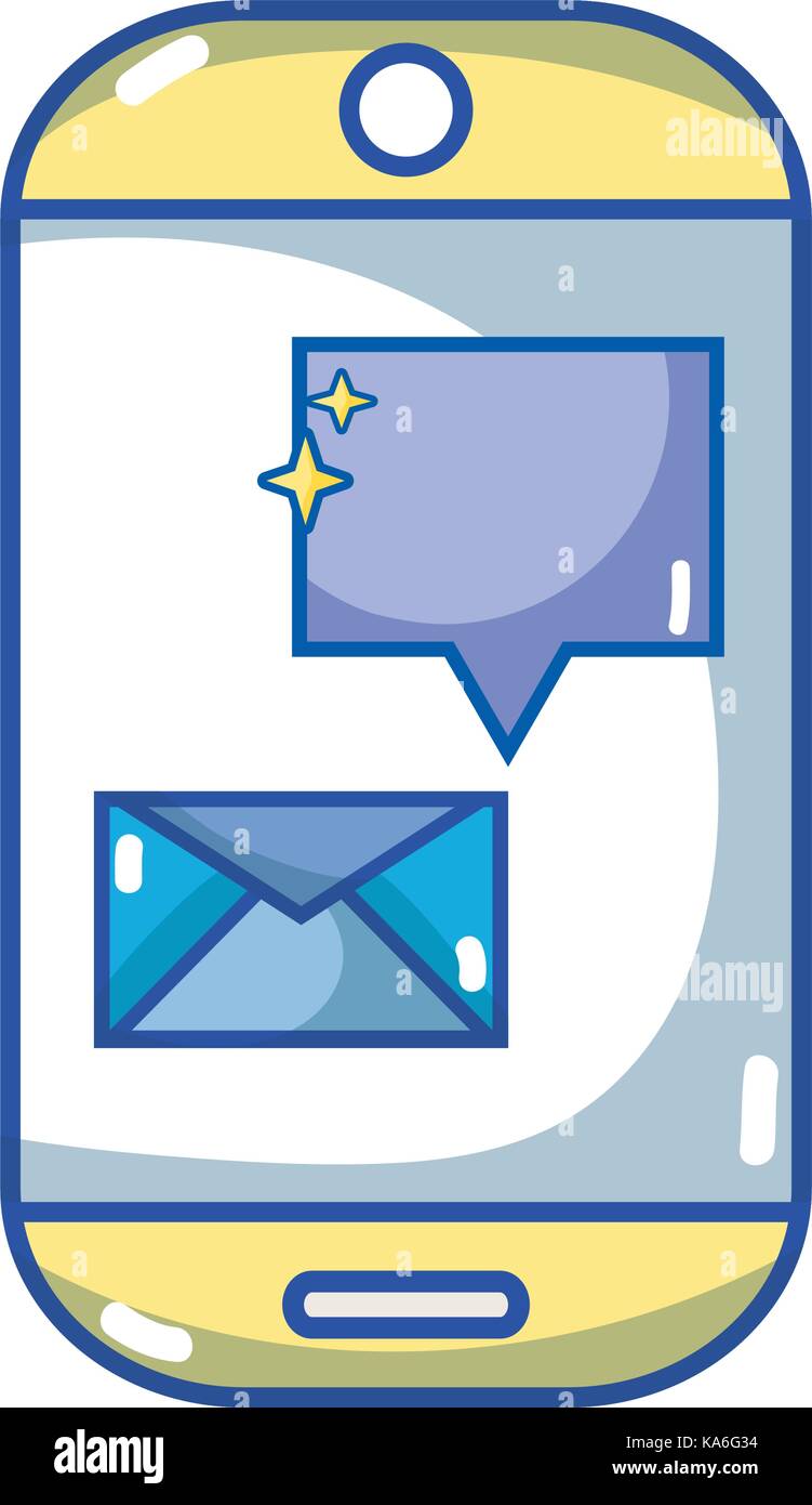 smartphone technology with e-mail chat bubble Stock Vector Image & Art ...