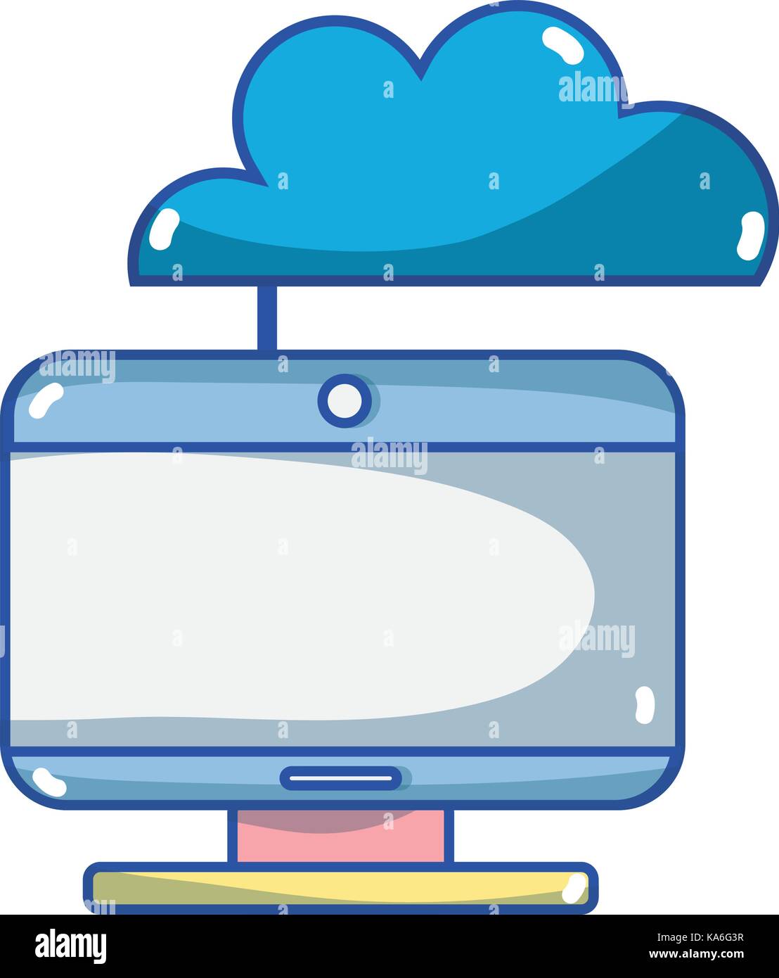 computer technology with cloud data center Stock Vector Image & Art - Alamy
