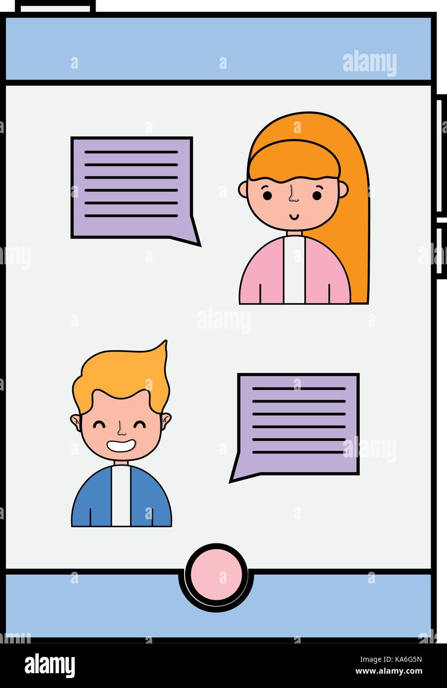 smartphone technology with chat bubbles text Stock Vector Image & Art ...
