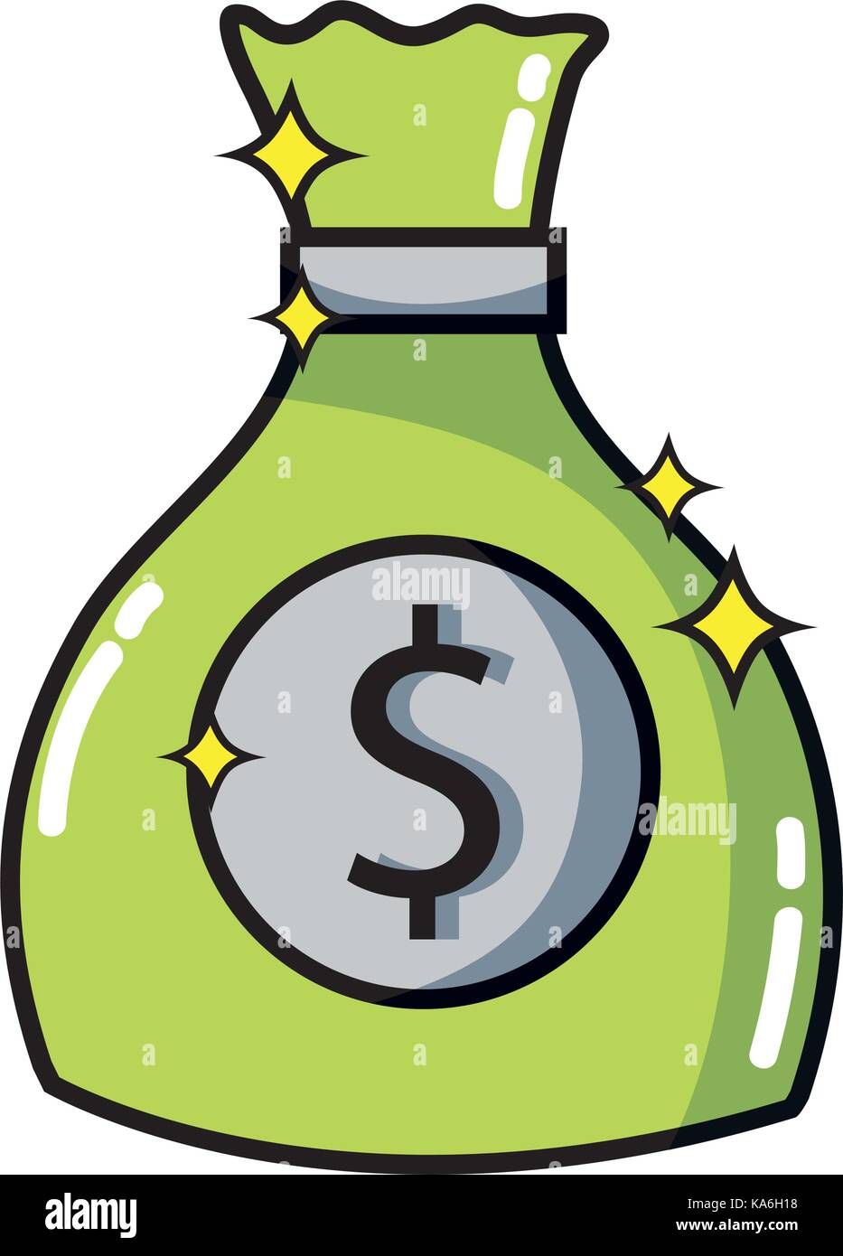 money bag with cash money icon Stock Vector Image & Art - Alamy