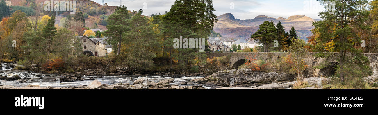 The village of Killin in Perthshire (although Stirling District now).  I have driven past this scene countless times in the past but never got around  Stock Photo