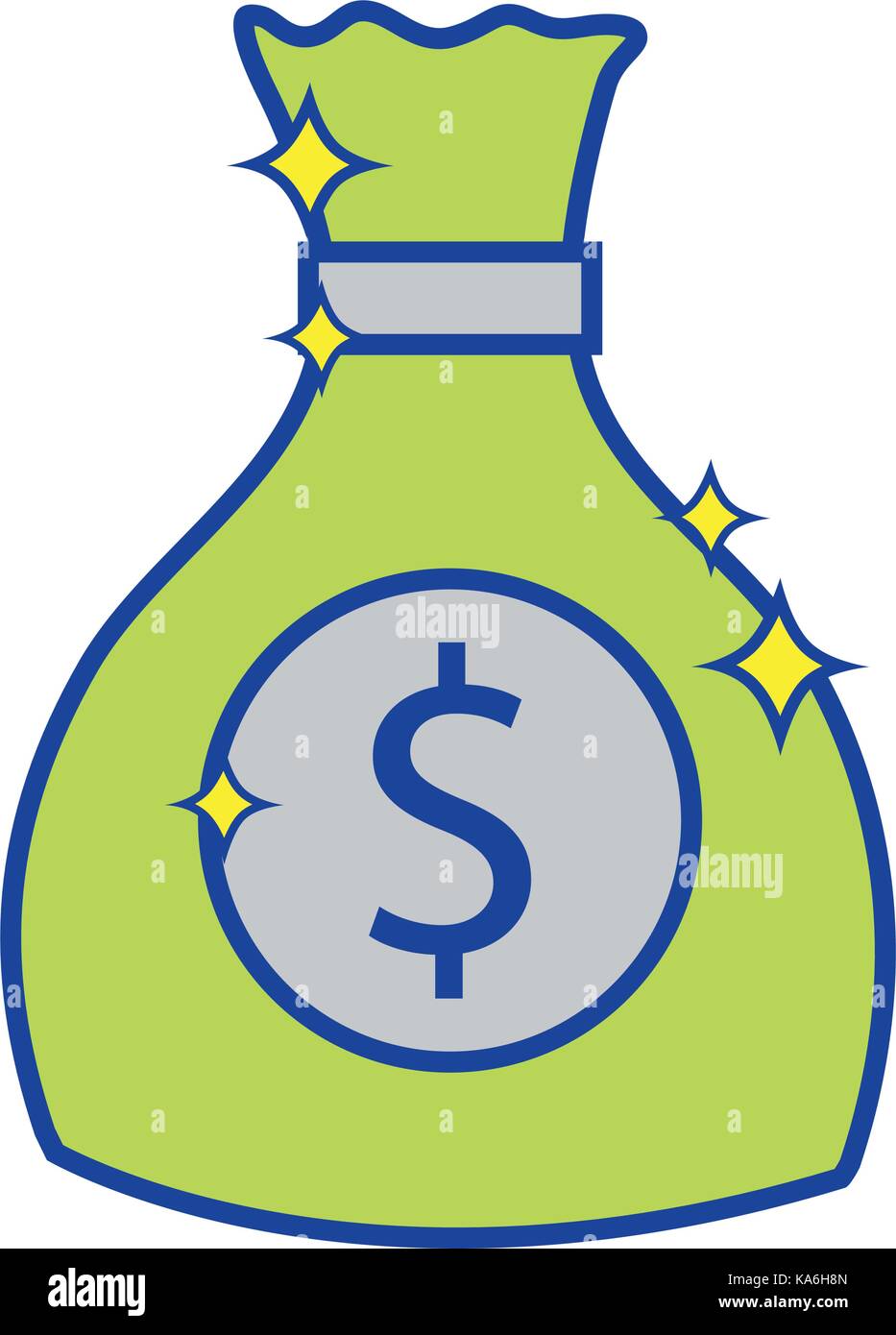 money bag with cash money icon Stock Vector Image & Art - Alamy