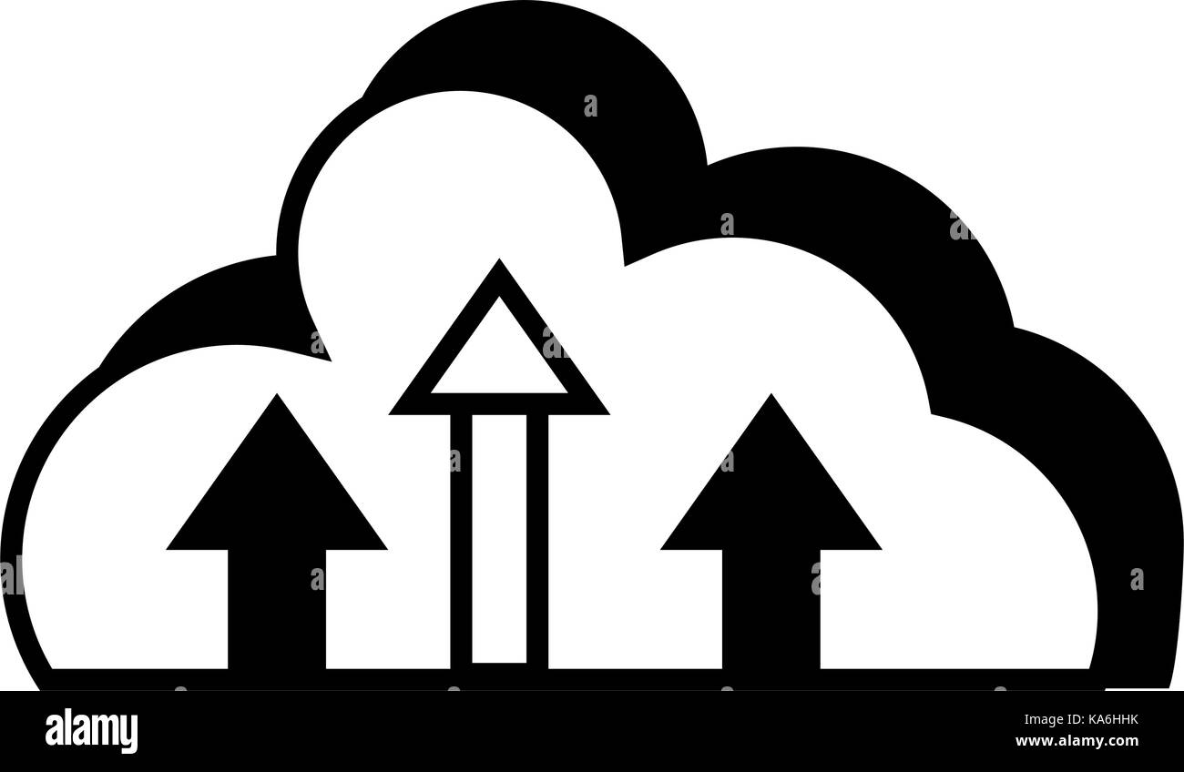 contour cloud data with arrows up connection Stock Vector Image & Art ...