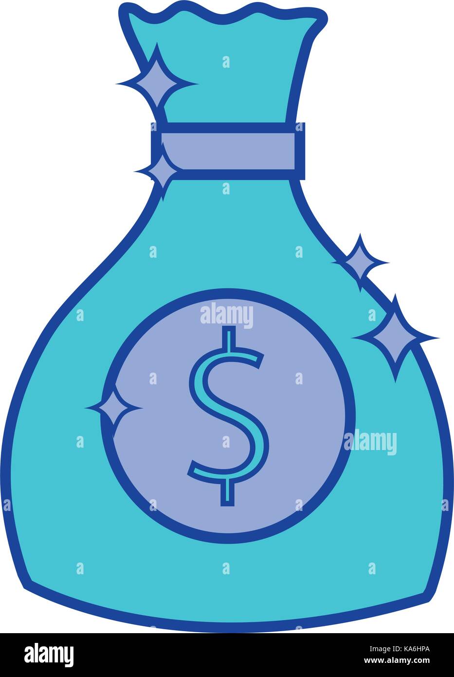 money bag with cash money icon Stock Vector Image & Art - Alamy