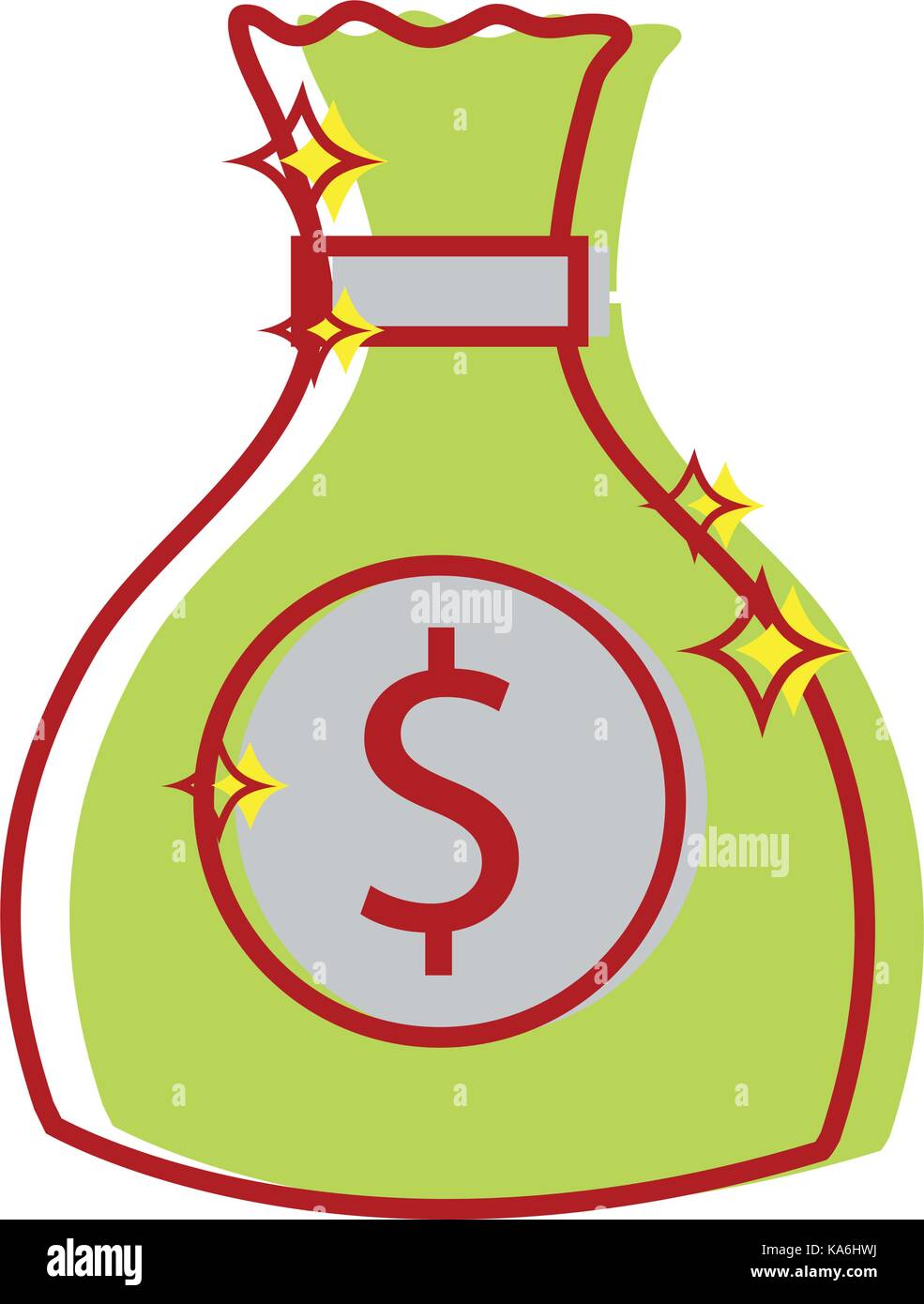 money bag with cash money icon Stock Vector Image & Art - Alamy