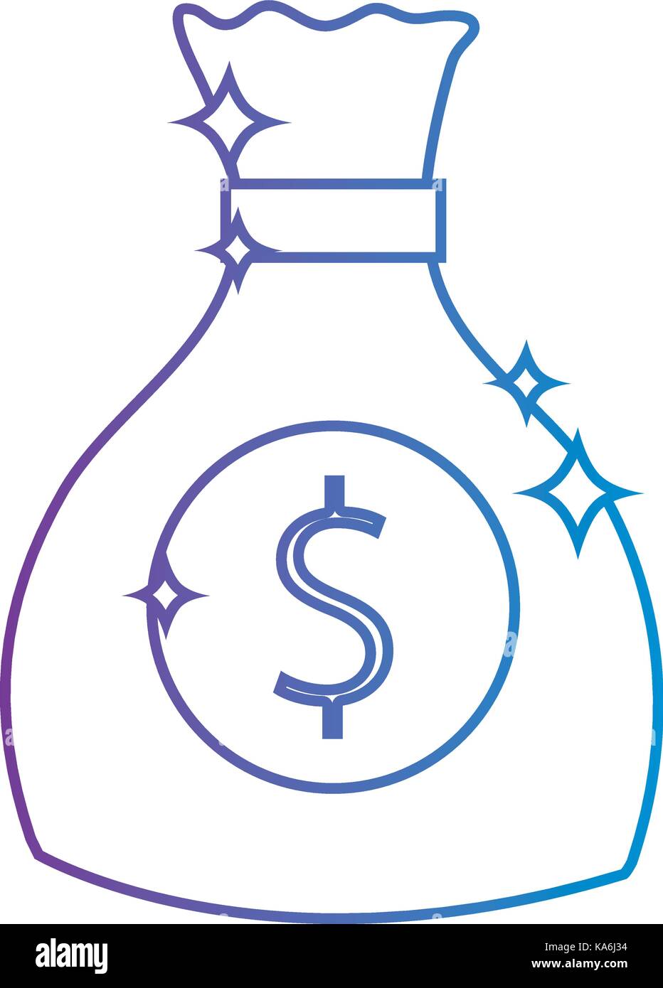 line money bag with cash money icon Stock Vector Image & Art - Alamy