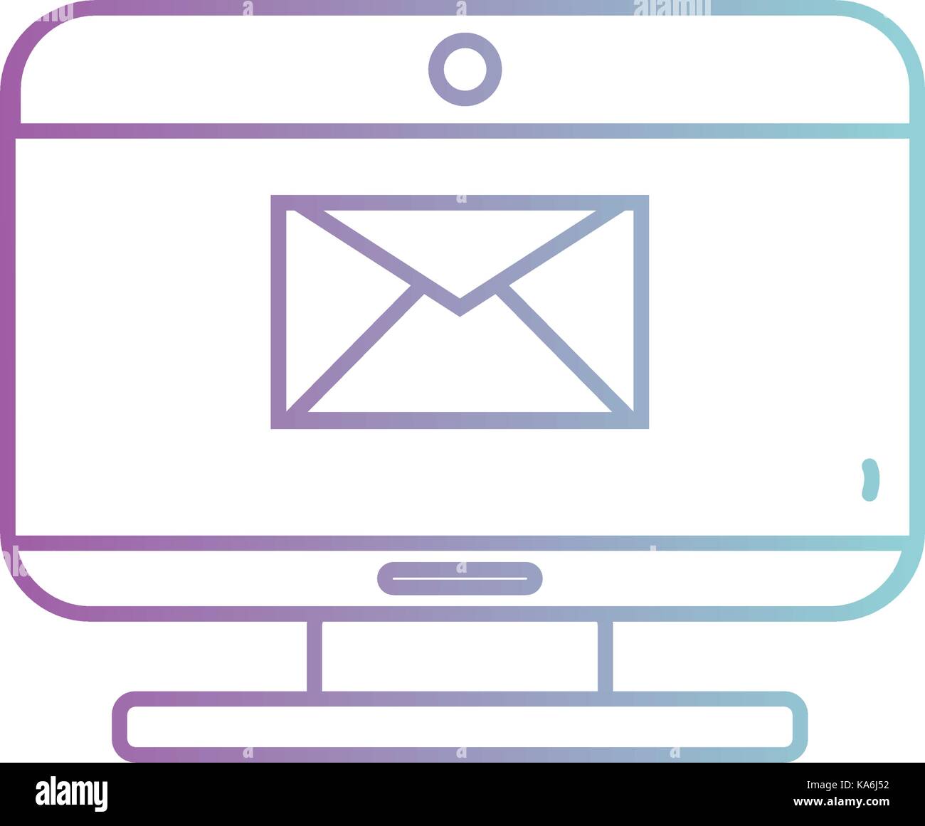line computer technology with e-mail message information Stock Vector ...