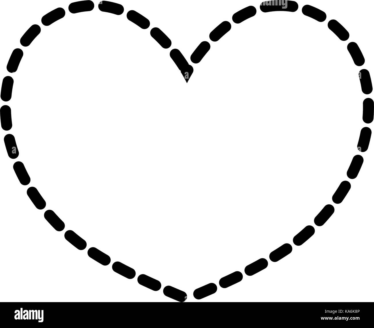 dotted shape heart symbol of love and passion icon Stock Vector Image ...