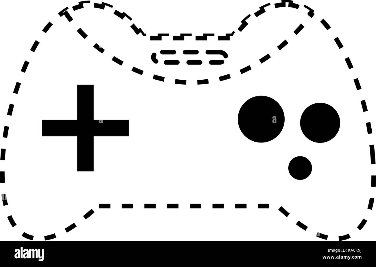 dotted shape videogame console technology object to play Stock Vector ...
