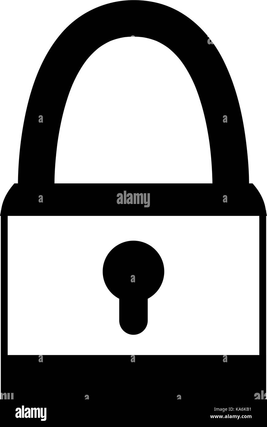 contour padlock object security symbol design Stock Vector Image & Art ...