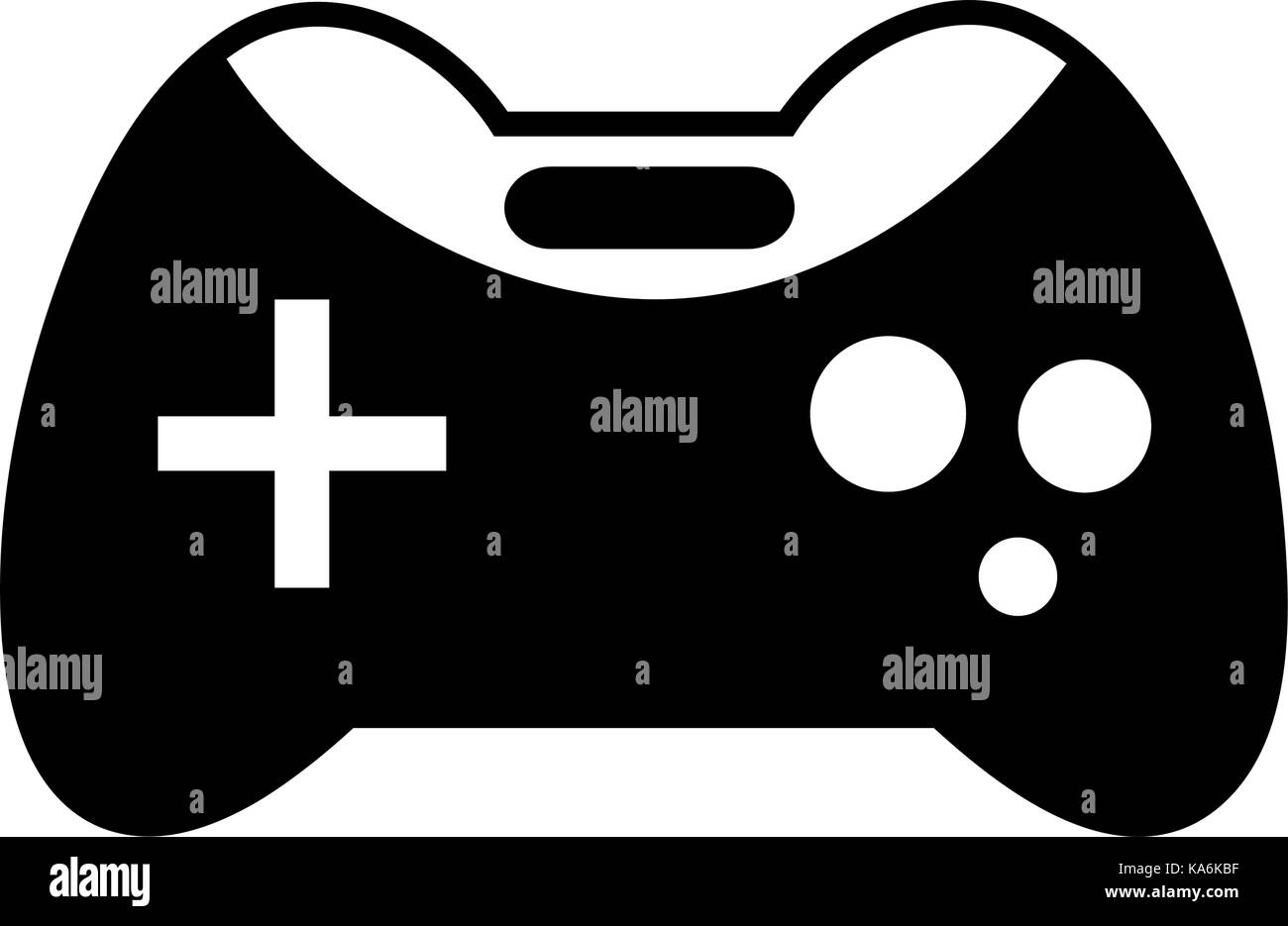 contour videogame console technology object to play Stock Vector
