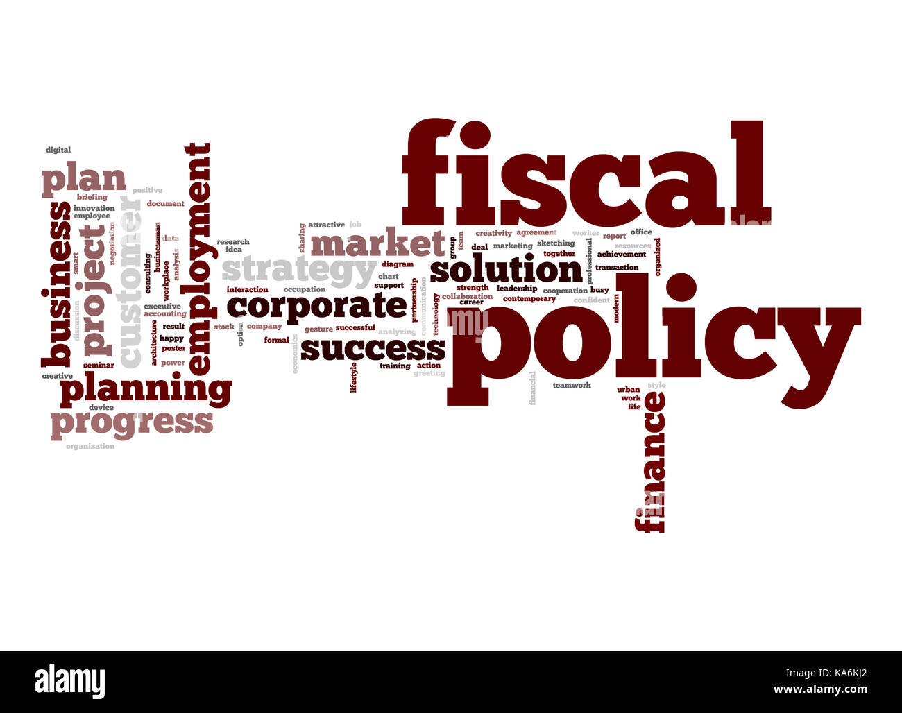 Fiscal policy word cloud Stock Photo
