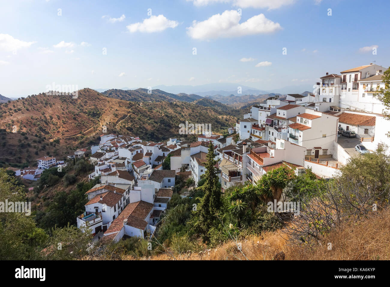 The white andalusian village of Almogia, Southern Spain, Inland malaga