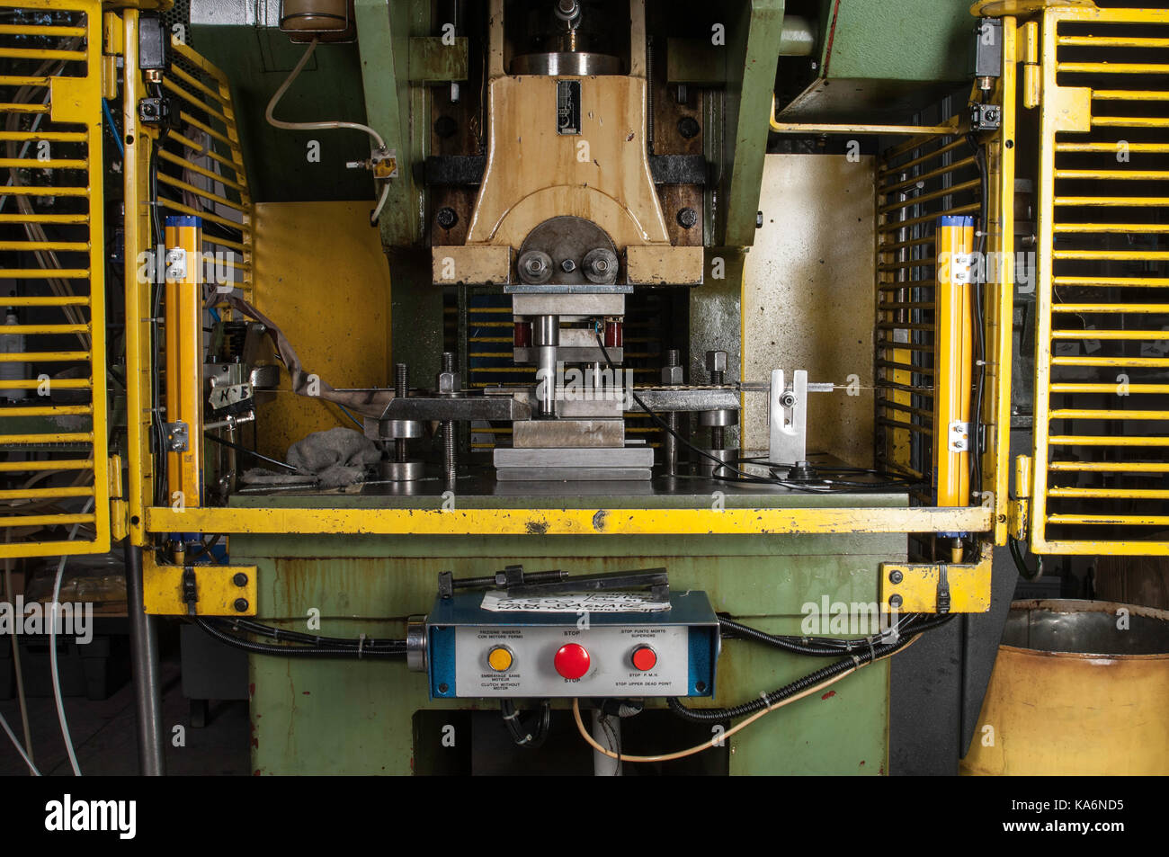 Multi pass press tool producing brass jewellery components. Based in