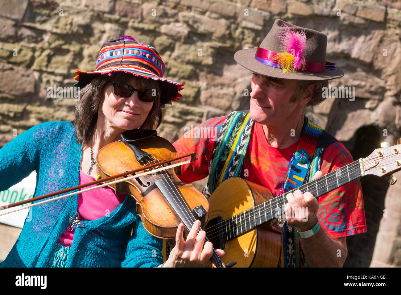 Performers at the Ludlow 2017 Food Festival. Stock Photo