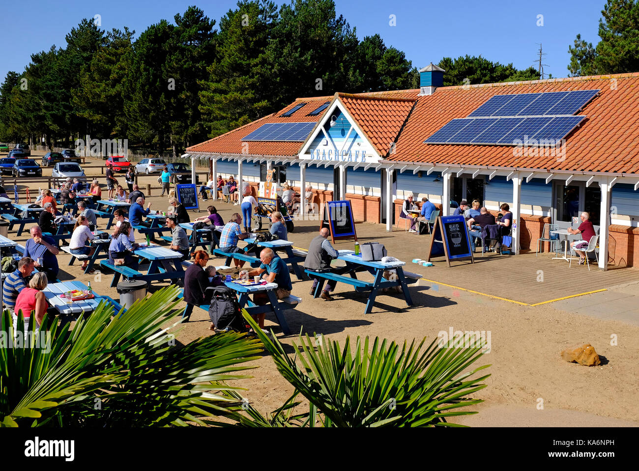 the beach cafe at wells-next-the-sea, north norfolk, england Stock Photo