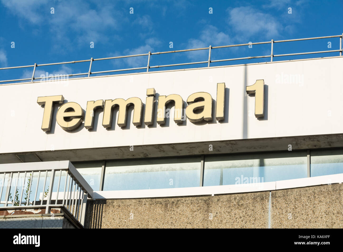 The now disused Terminal 1 building at Heathrow Airport, London, UK Stock Photo